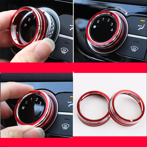 for Hyundai for Elantra 2021-2023 Red Middle Console Air Condition Knob Cover Trim2