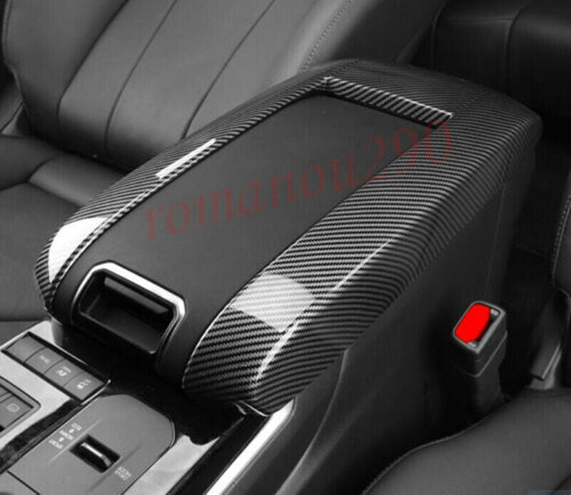 for Toyota Highlander 2020-2022 Carbon Fiber ABS Central Armrest Box Cover Trim
