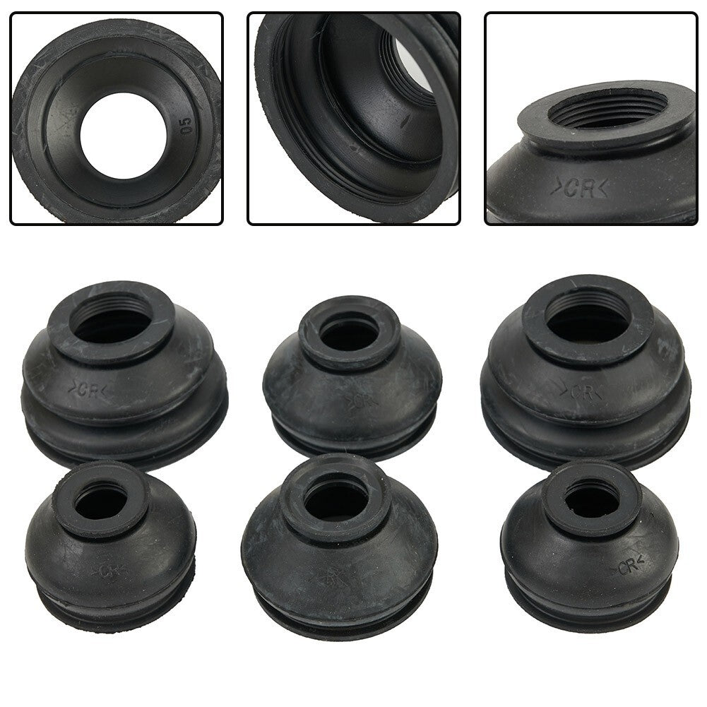 6 Pcs Rubber Tie Rod End Ball Joint Dust Boots Dust Cover Boot-Gaiters