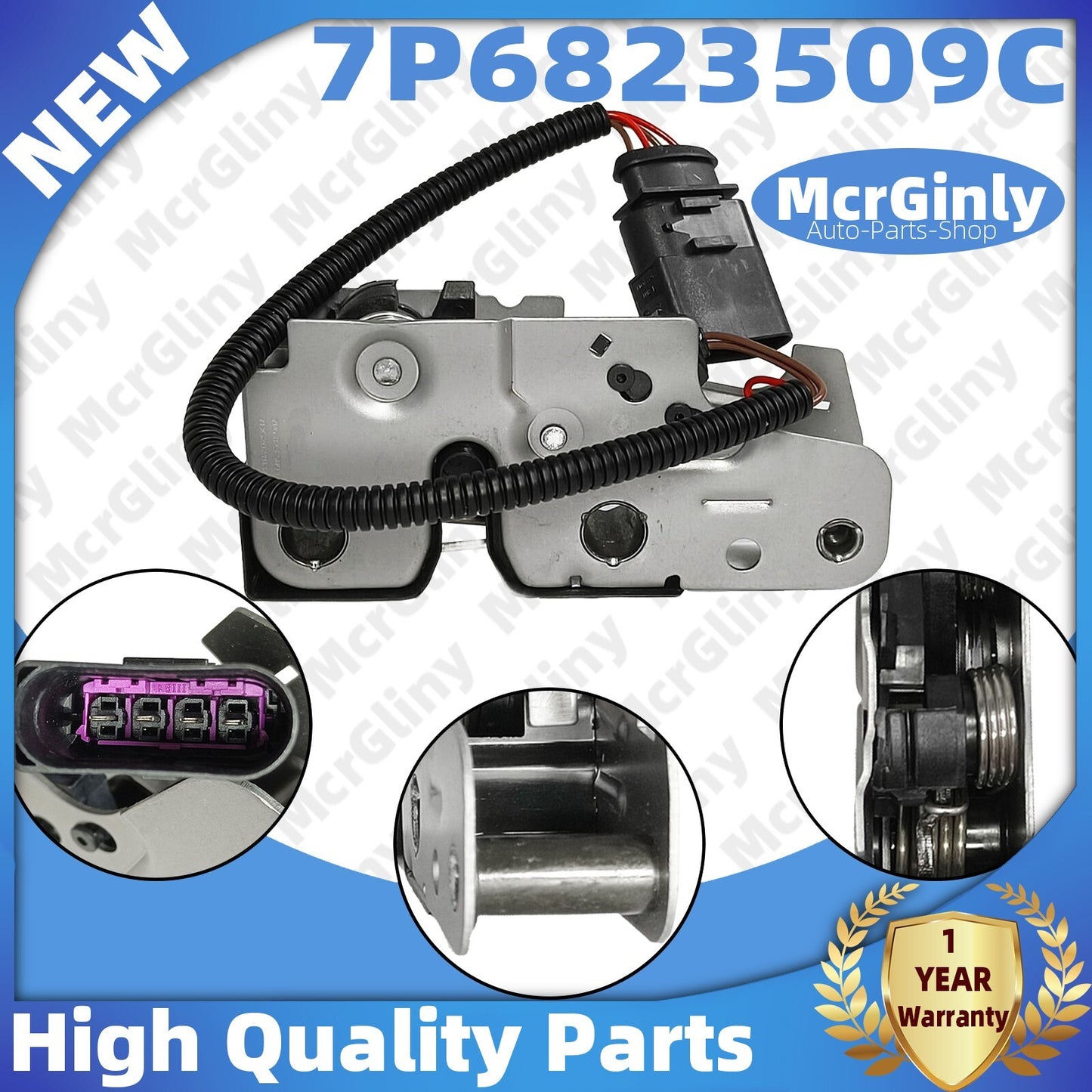 engine hood lower lock #7P6823509, suitable for 2011-2018 Touareg. n