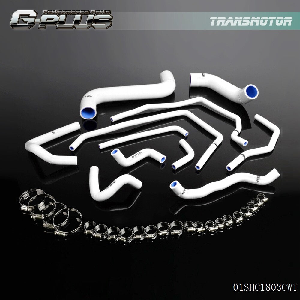 Fits 02-06 Impreza WRX/STi GDA/GDB EJ207 Silicone Radiator Hose Kit White - v