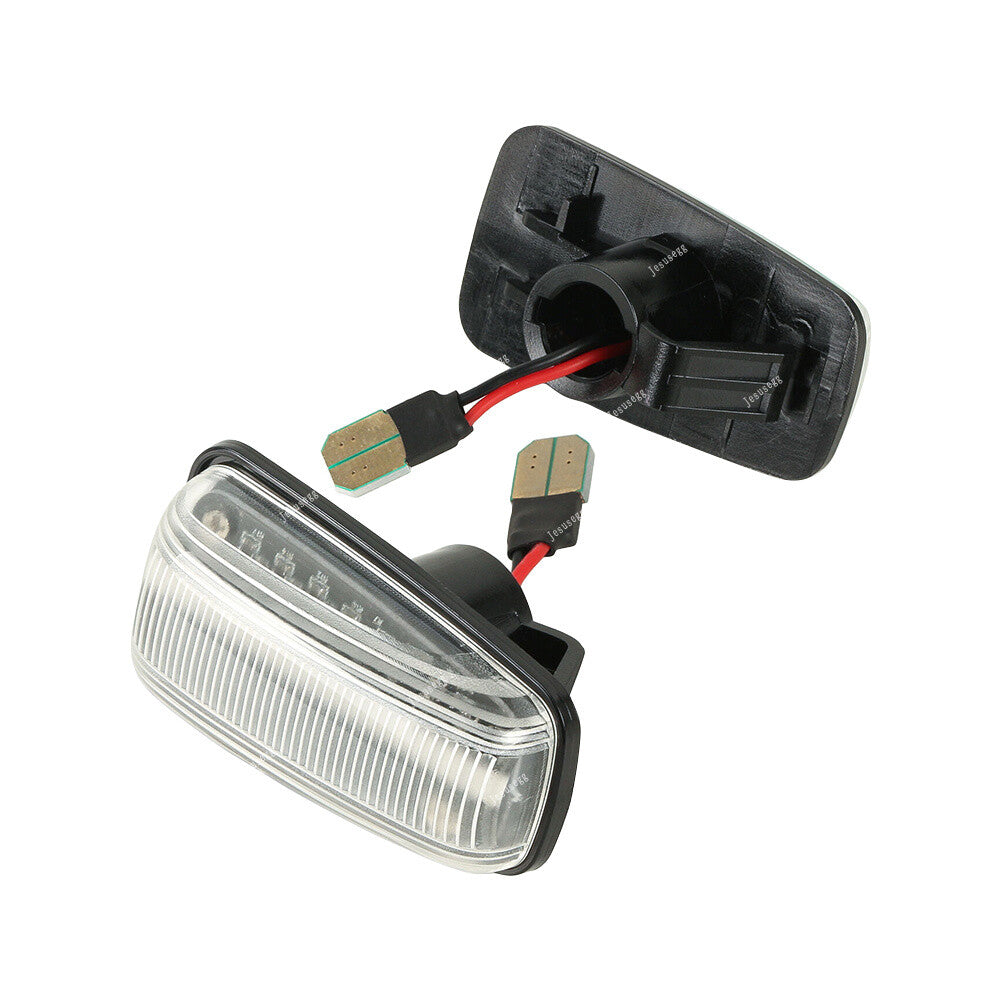 Pair LED Side Marker Indicator Light Repeater Clear Fit for Peugeot 106 806 for Fiat Q