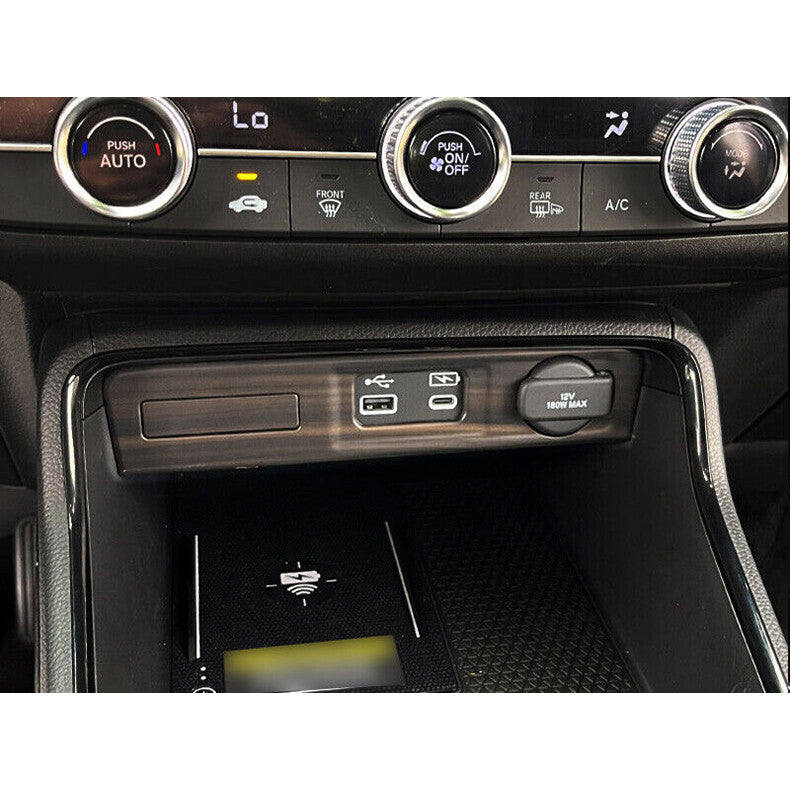 for Honda CR-V 2023-2024 Wood Grain Inner Console Cigarette Lighter Panel trim