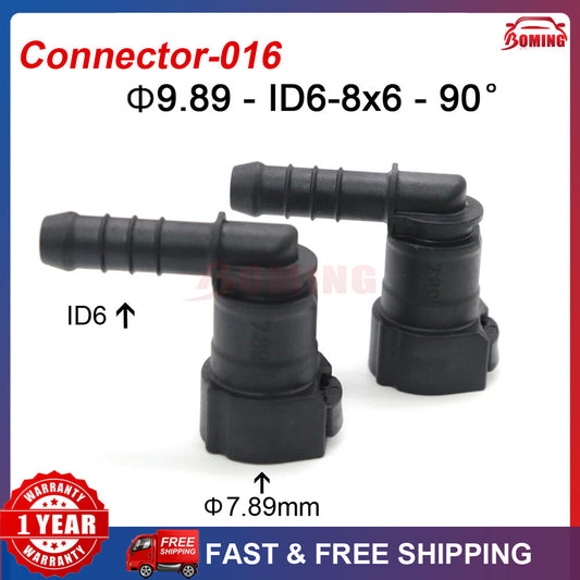 New 9.89mm 9.89 ID6 8x6 90¡ã Fuel Line Hose Pipe Quick Release Female Connector Q