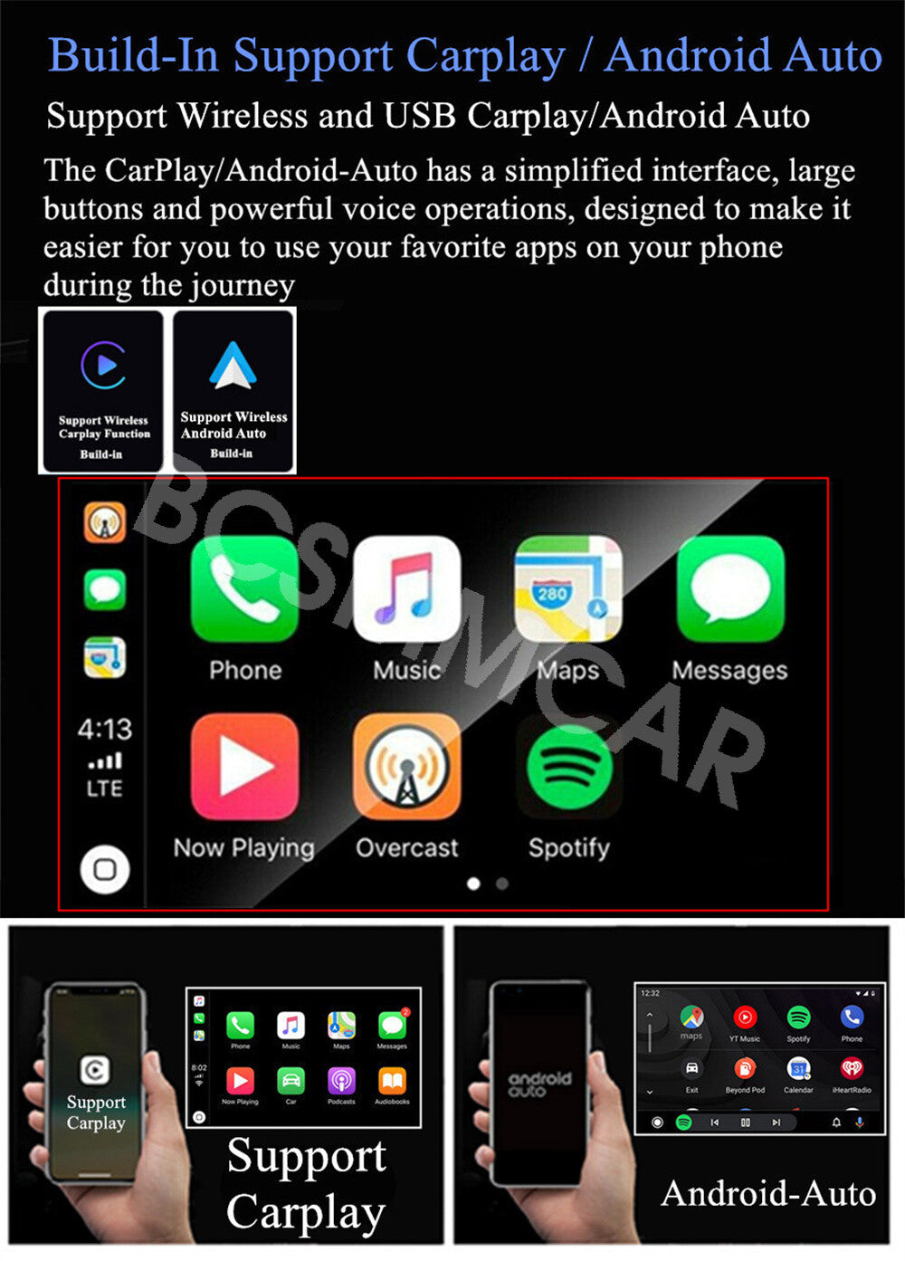 Fit for Saab 9-3 93 2007-2011 For Apple CarPlay Android 13 Car Stereo Radio GPS
