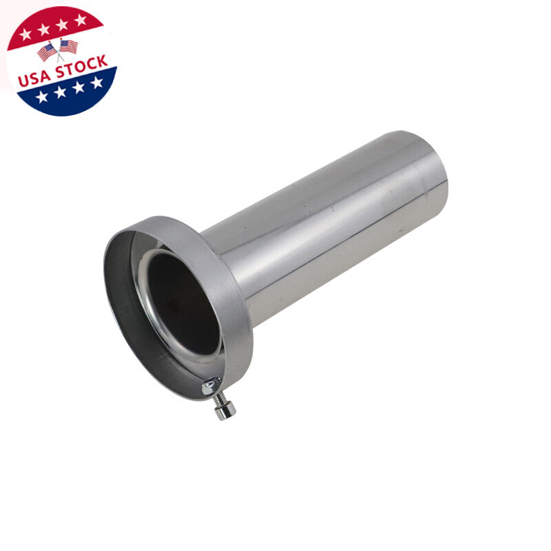 Universal 4-inch/4-inch exhaust muffler tip stainless steel round removable muffler