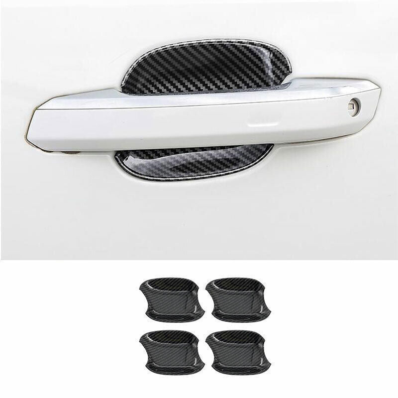 for Audi Q5 2018-24 ABS Carbon Fiber Exterior Side Door Bowl Molding Cover Trim