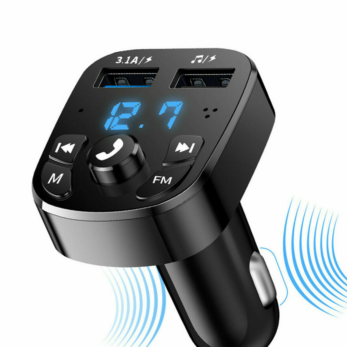 Bluetooth 5.0 FM Transmitter Radio MP3 Wireless Adapter Car Kit Dual USB Chargers