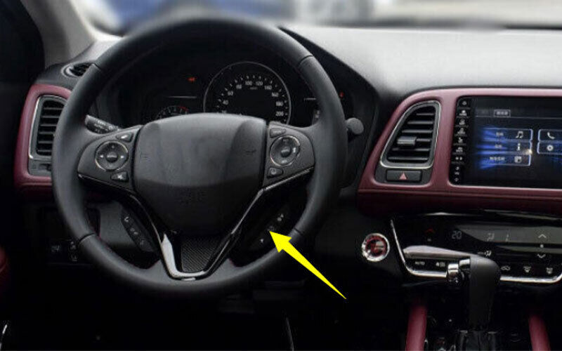 for Honda HR-V 2016-2021 Carbon Fiber Steering Wheel Moulding Cover Trim 1PCS 1x