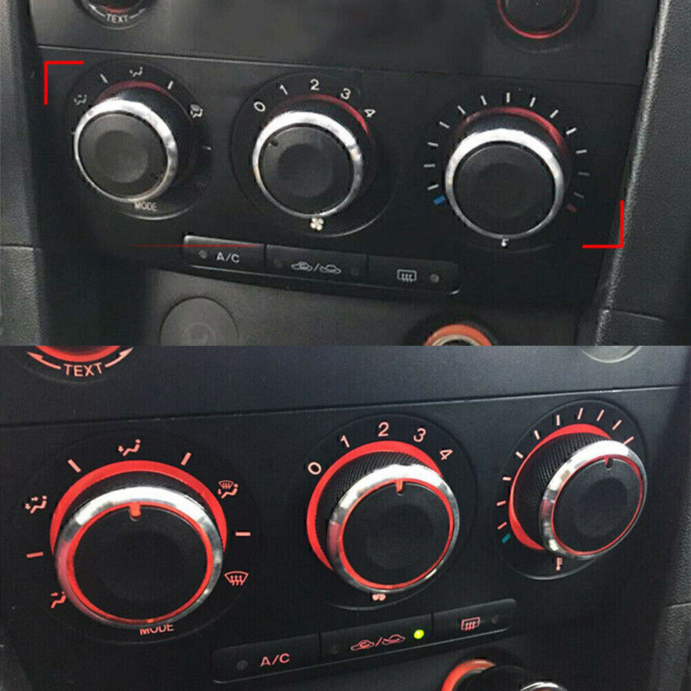 for Mazda 3 M3 2004-2009 3x Air Condition A/C Panel Control Switch Knob Cover