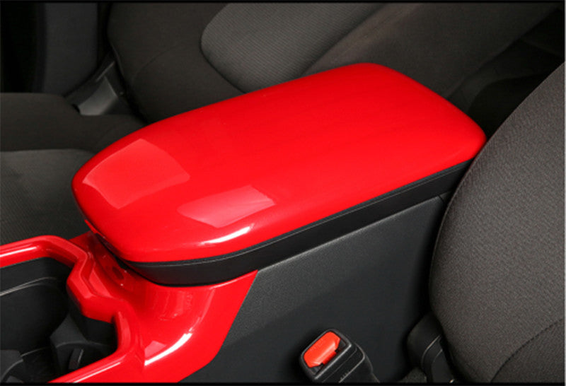 Red ABS Central Console Armrest for Seat Box Cover Trim B For Toyot@a RAV4 2019-2023 n