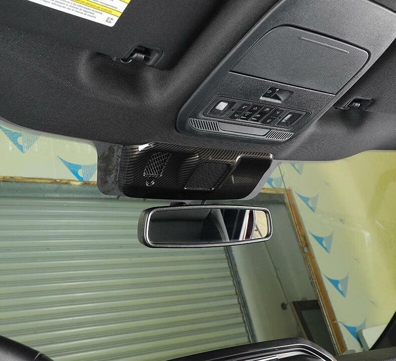 for Ford F-150 2021-2023 Carbon Fiber Inner rearview mirror bracket panel cover