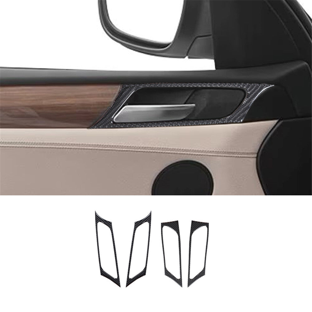 2X Carbon Fiber Interior Central Console Cover Trim for Mazda MX-5 Miata 2009-15 v