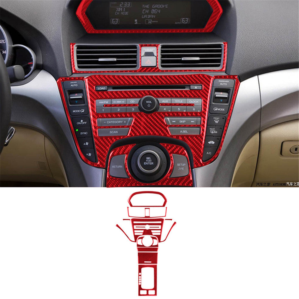 10X Red Carbon Fiber Center Console Cover Trim for Honda Ridgeline 2017-20 TypeB v