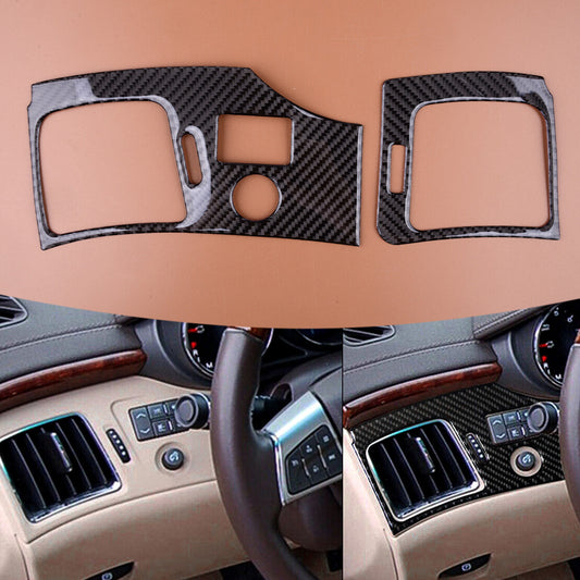2x Fit For 08-13 for Cadillac CTS Carbon Fiber Interior Side Air Vent Cover Trim v