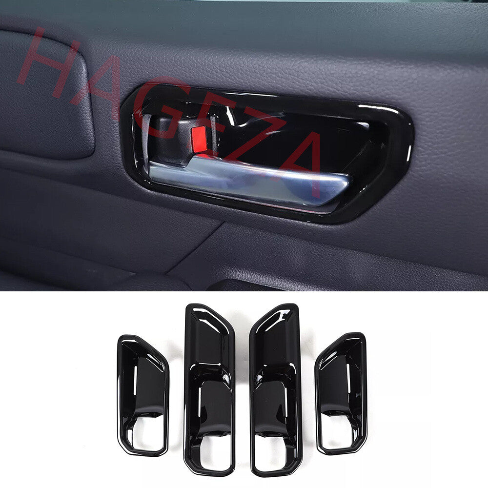 Gloss Black ABS Inner Door Handle Bowl Cover For Toyot@ for Land Cruiser LC250 2024+