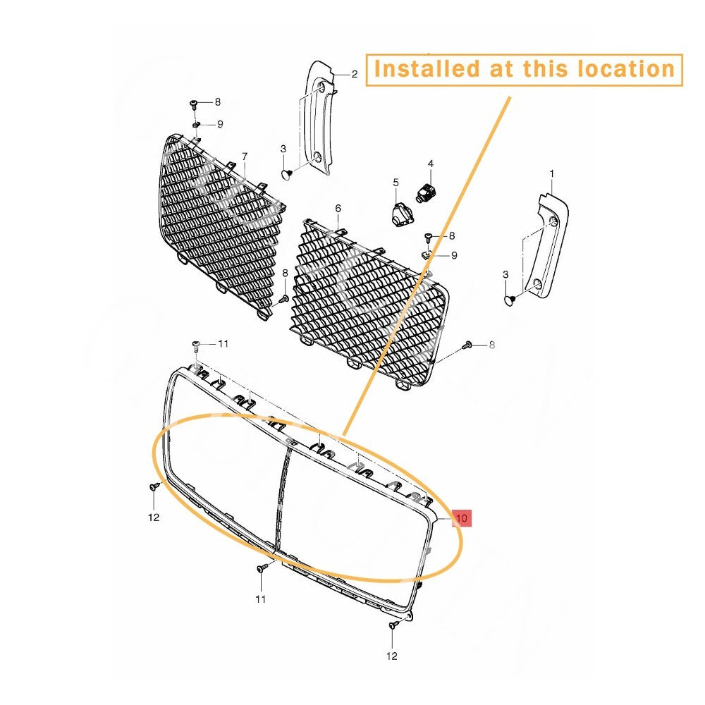 Equipment Manufacturer: 36A853667D- (This refers to a 2021 for Bentley for Bentayga radiator grill with chrome trim)