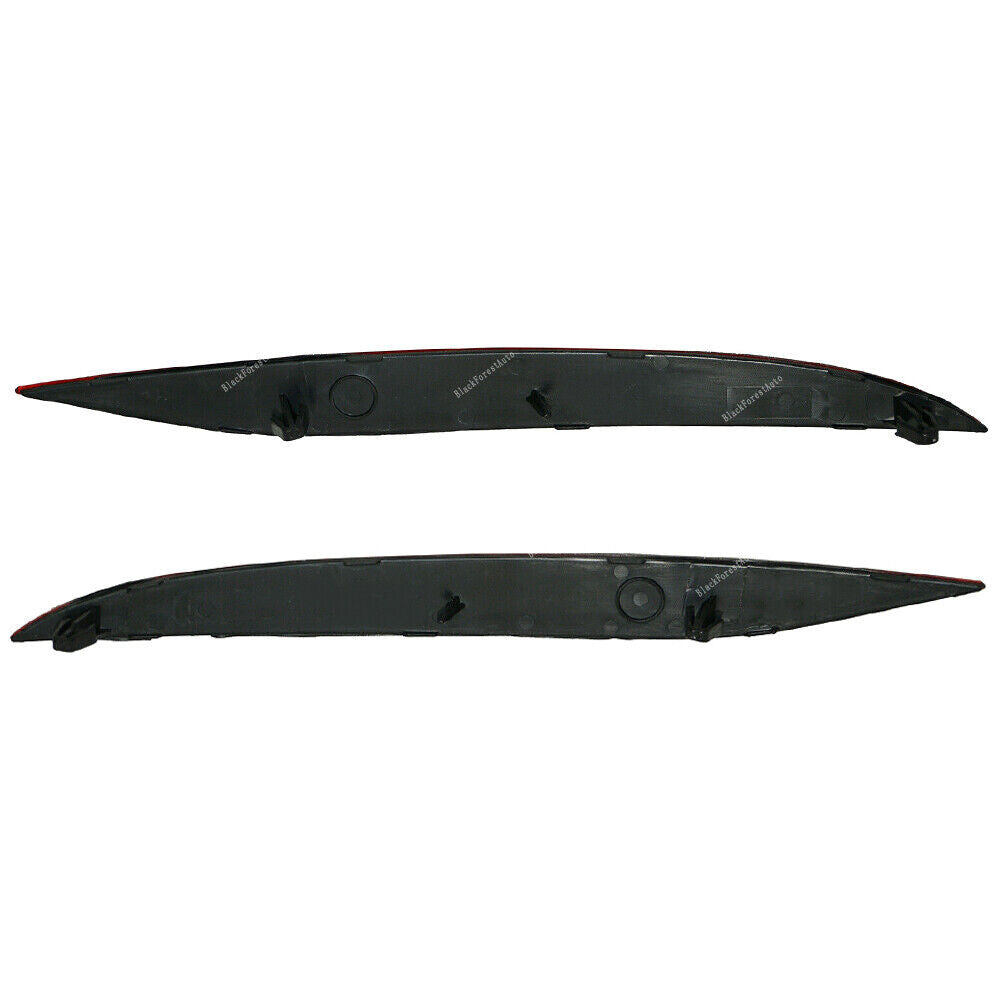 Pair Rear Bumper Reflex Reflector Light for Tesla Model X 2016-21 Left+Right Red Q