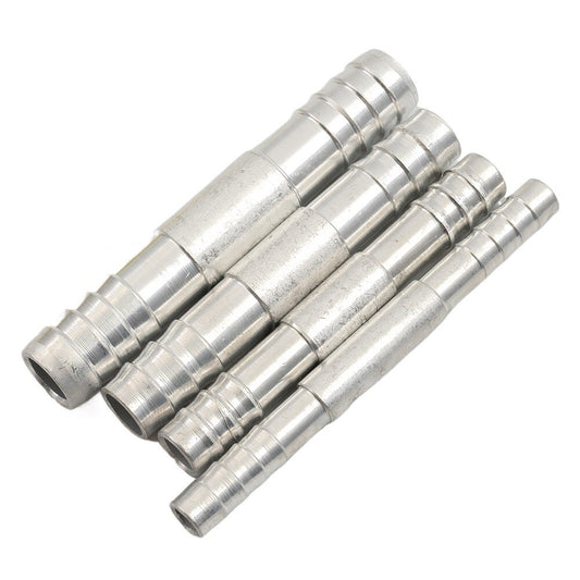 4pcs Set A/C Hose Barb Straight Splice Push-In Fitting Aluminium #6/8/10/12 Part v