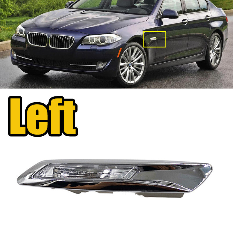 Left Fender Marker Corner Leaf Plate Light for BMW 5 Series F10 F11 2011-2013