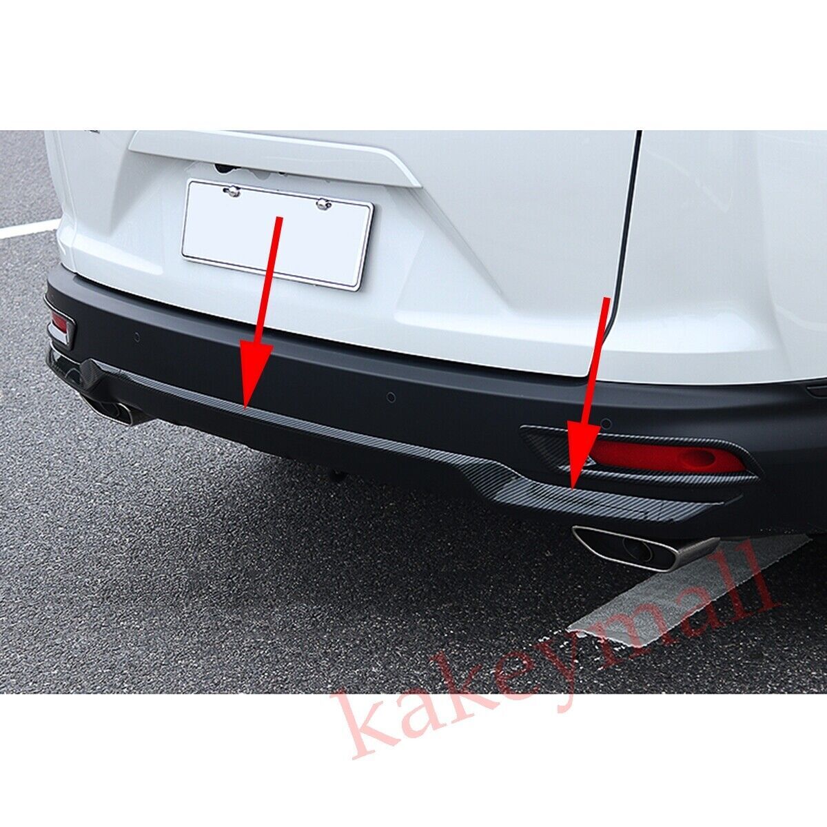 for Honda CR-V 2020-2022 Carbon Fiber Car Rear Bumper Cover Strip Protector Trim