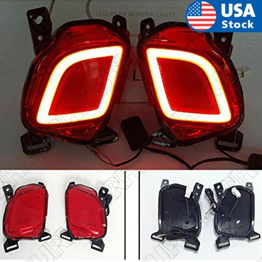 2x Rear Bumper Lamps (Flashing) Driving light for Toyota Highlander 2015-19 Q