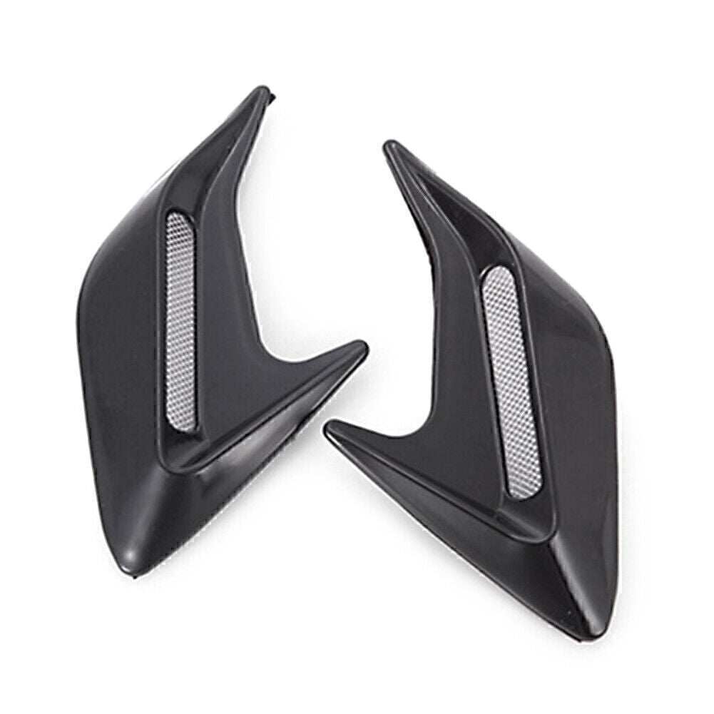 2x BlackAir Flow Intake Scoop Bonnet Simulation Vent Cover Hood Decoration Q