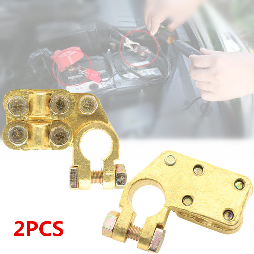 2 pieces of pure brass heavy-duty battery top post cable terminal wire terminal 5 screws- n