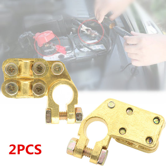 2 pieces of pure brass heavy-duty battery top post cable terminal wire terminal 5 screws- n
