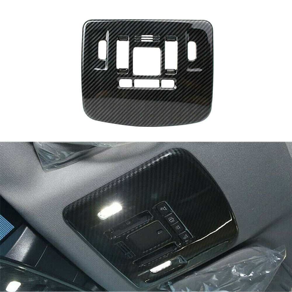 Carbon Fiber ABS Front Reading Light Lamp Cover Trim Fits for Toyota 2018-2021 for Camry