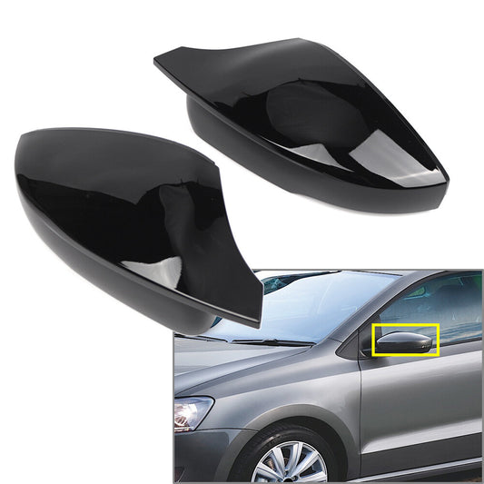 Glossy Black Door Wing Mirror Cover Caps Rearview Mirror Housing for VW Polo UP Q