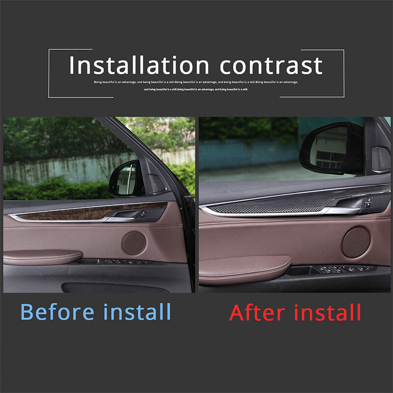 carbon fiber is suitable for X5 F15 14-18 interior door panel trim covers. n