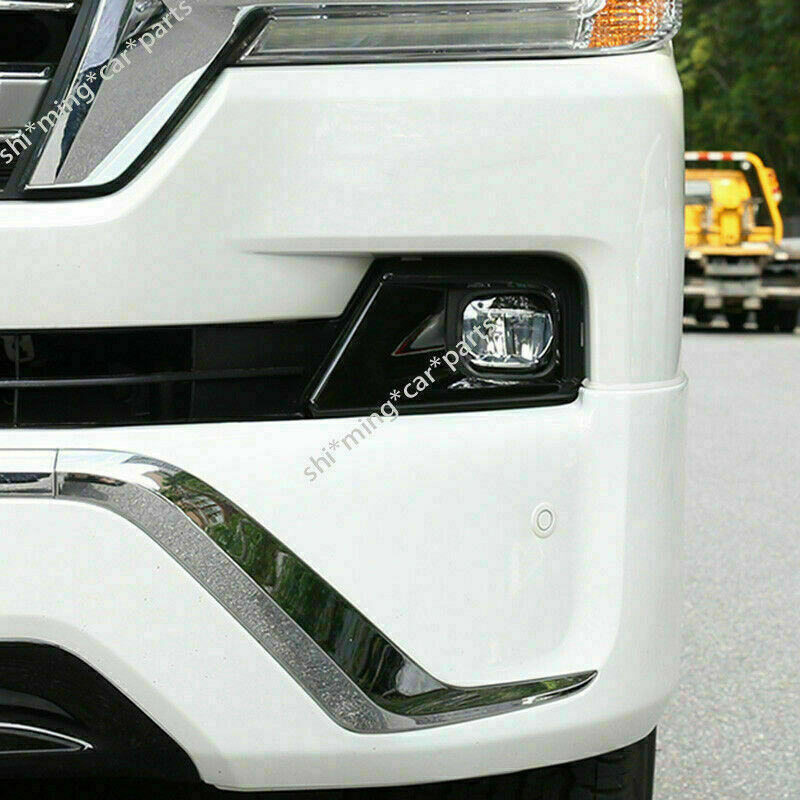 for Toyota for Land Cruiser LC200 2016-2021 Glossy Black Front Fog Light Cover Trims