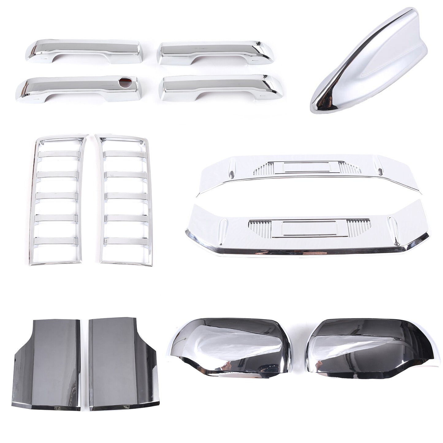 Chrome exterior mirror handles and barbecue bumper trim for Tendera 22-24 n