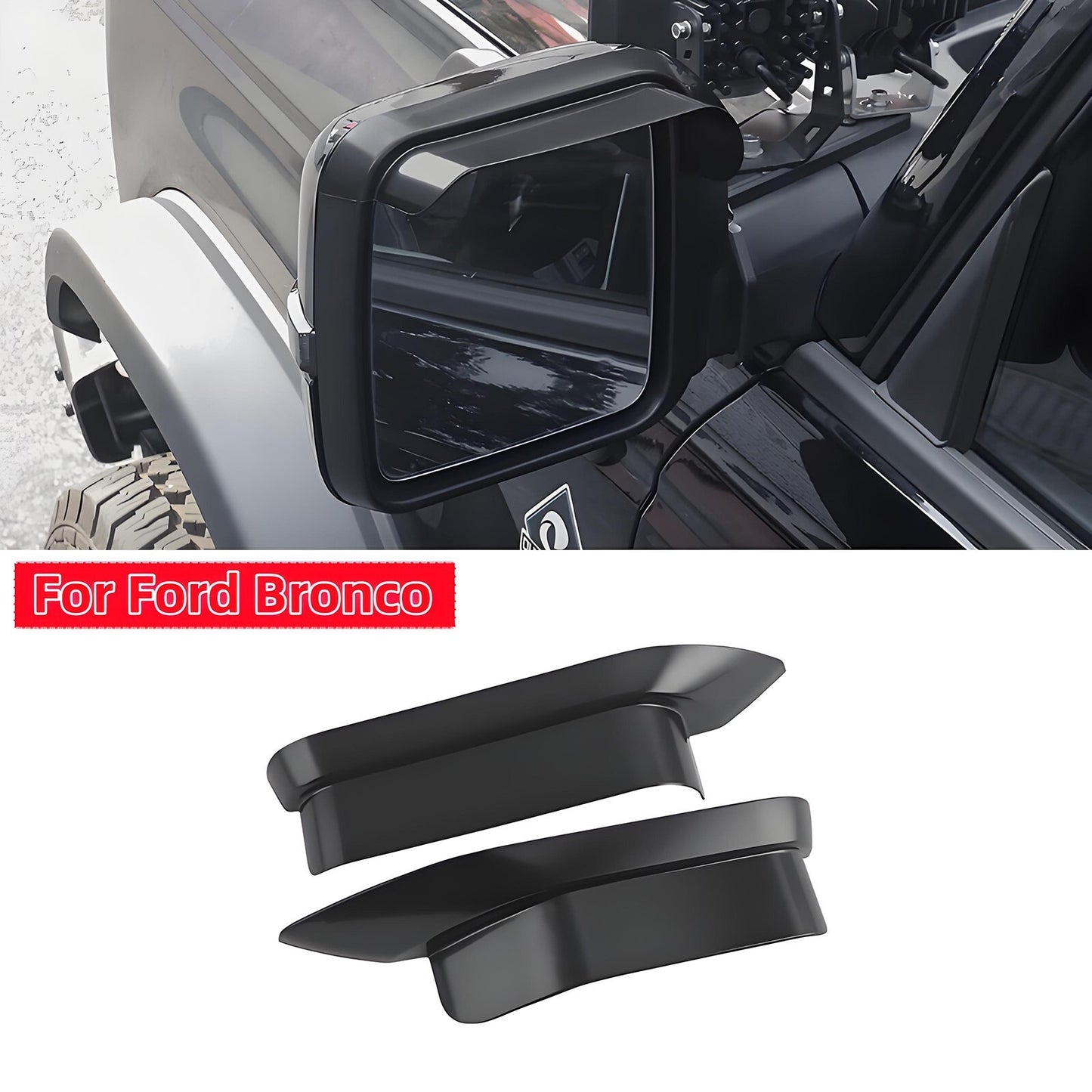 Rearview Mirror Rain Eyebrow Guard Trim  for ford  Bronco Accessories 2021-2024