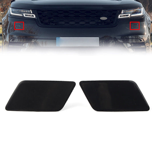 Pair Headlamp Washer Cover Cap for Range Rover Velar 2017+ LR093500 Q