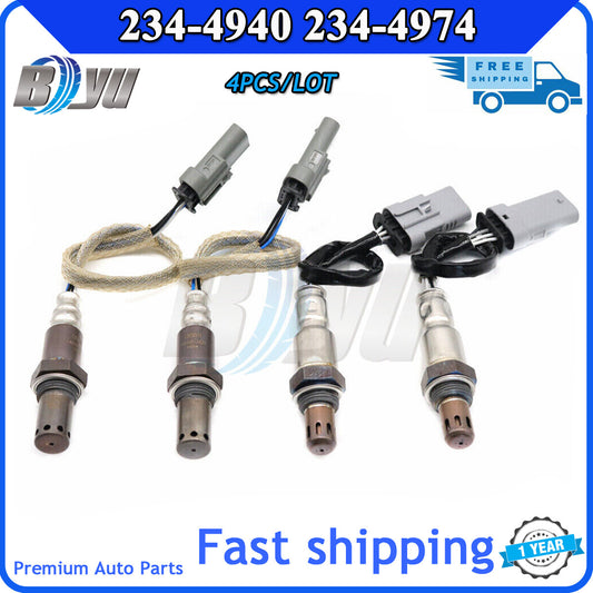 Oxygen sensor 4X Up+Downstream for Silverado 1500 2014-2017: 4.3L to 5.3L, 6.2L to - v