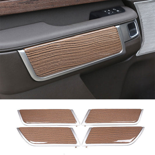 4X Sands Wood Grain Interior Door Panel Cover for Land Rover Discovery 5 2017-20