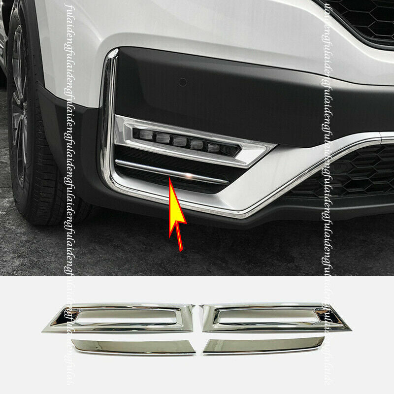 for Honda CRV CR-V 2020-2022 DX Chrome Front Fog Light Lamp Moulding Cover Trim