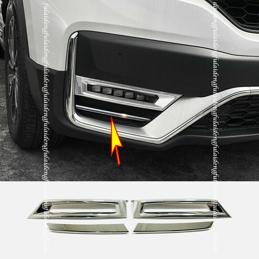 for Honda CRV CR-V 2020-2022 DX Chrome Front Fog Light Lamp Moulding Cover Trim