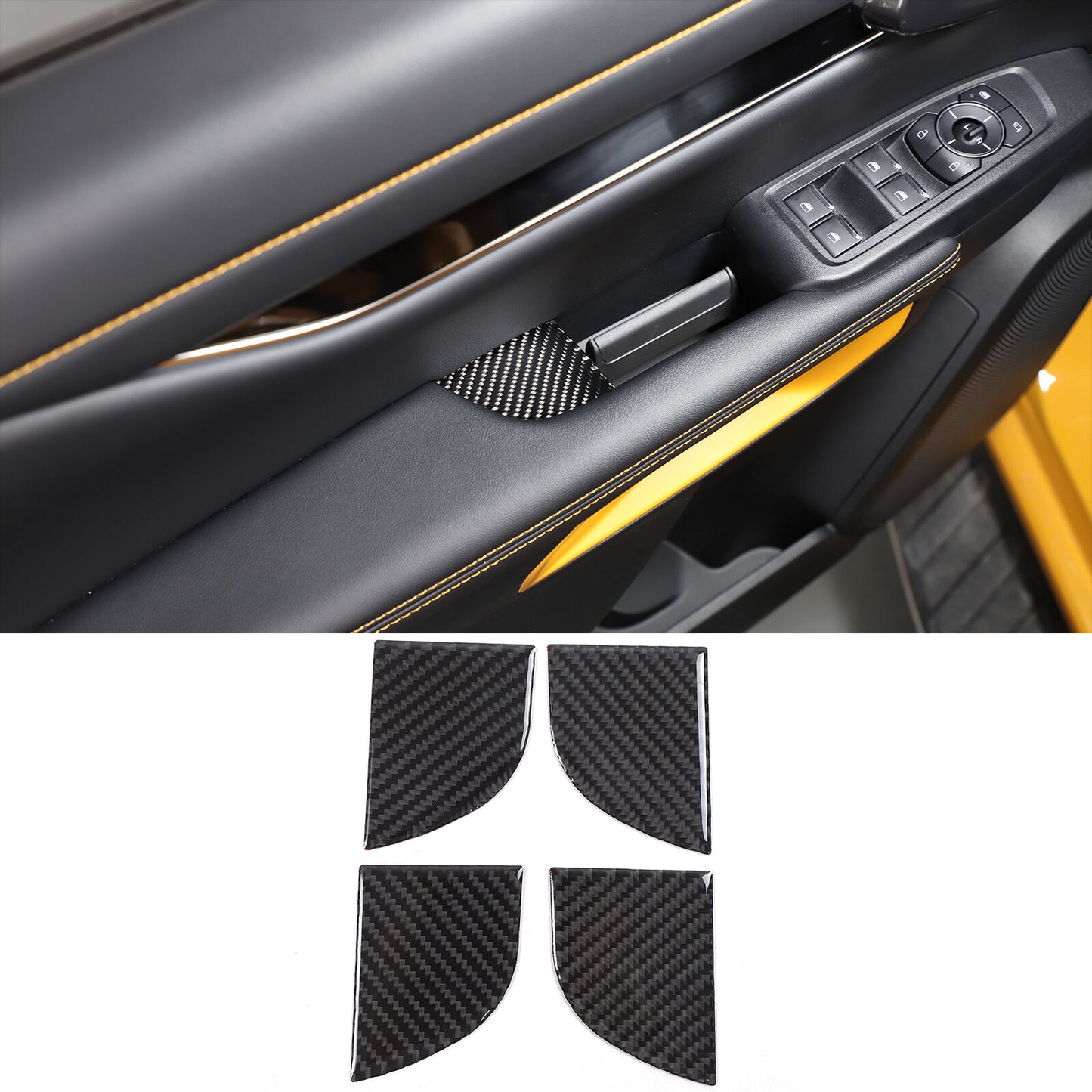 Interior door handle storage box mat decorative sticker for Ranger 2023-2024 n