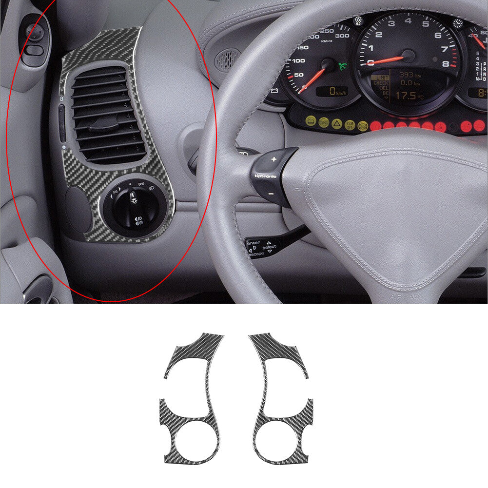 2X Carbon Fiber Vent Outlet Trim for Porsche /996 1998-2004