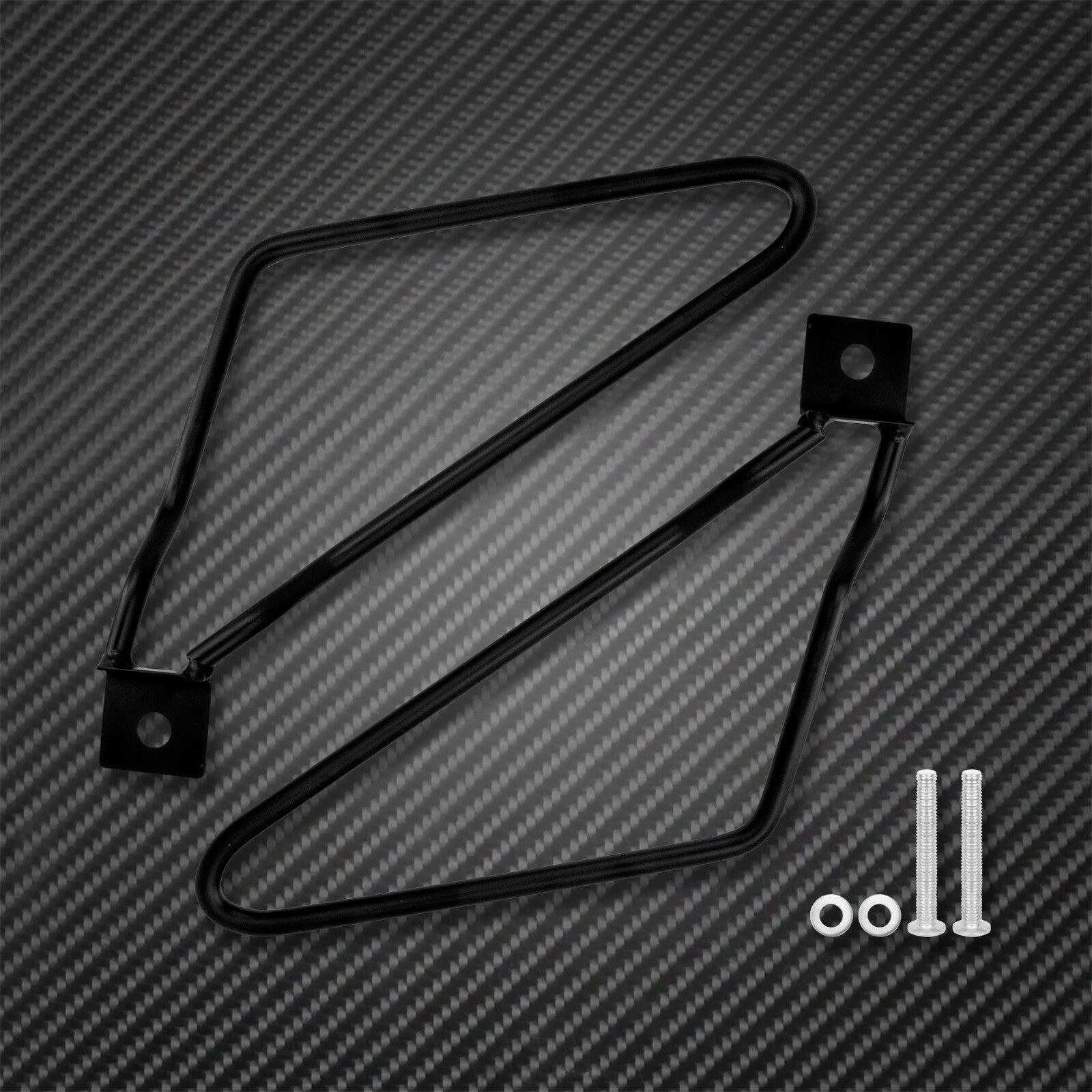 Black Saddle Bag Support Bars Mount Bracket Fit for Harley Sportster XL 883 Dyna Q