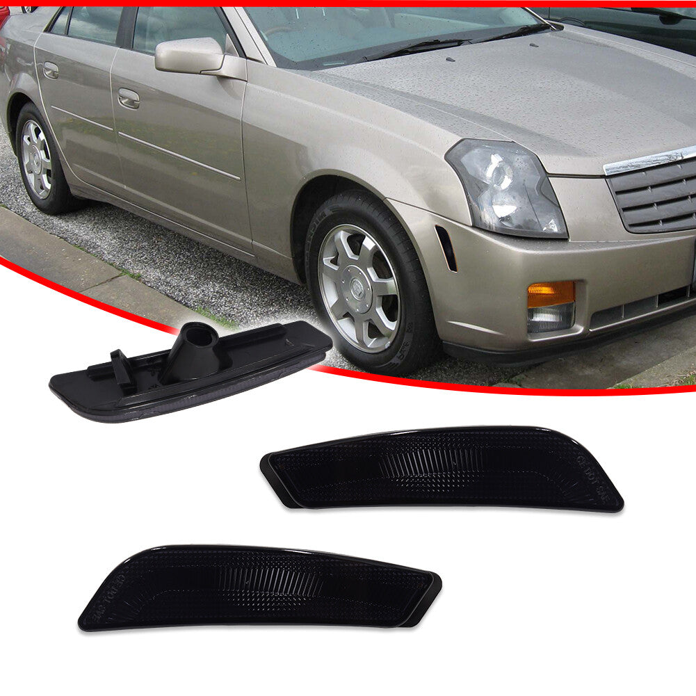 JDM Deep Smoke Lens Side Marker Lights for 2003 04 05 06 2007 for Cadillac CTS CTS V- v