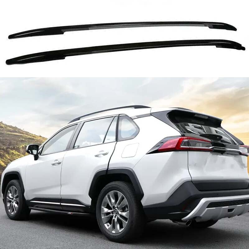2Pcs 2019-2022 Aluminum Side Rail Bar Roof Rail Rack Fits for RAV4 RAV-4
