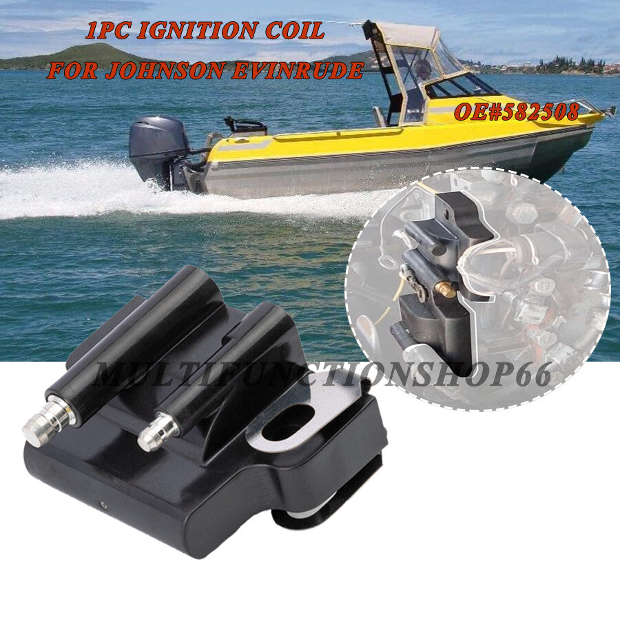 For Johnson Evinrude Ignition Coil 85 90 100 120 125 130 140 hp 582508 18-5179