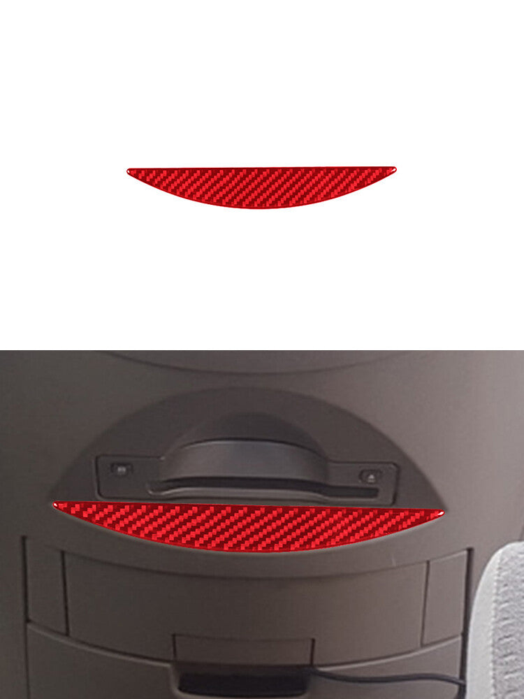 Red Carbon Fiber CD Player Lower Trim Cover Decor for Nissan Quest 2004-2006