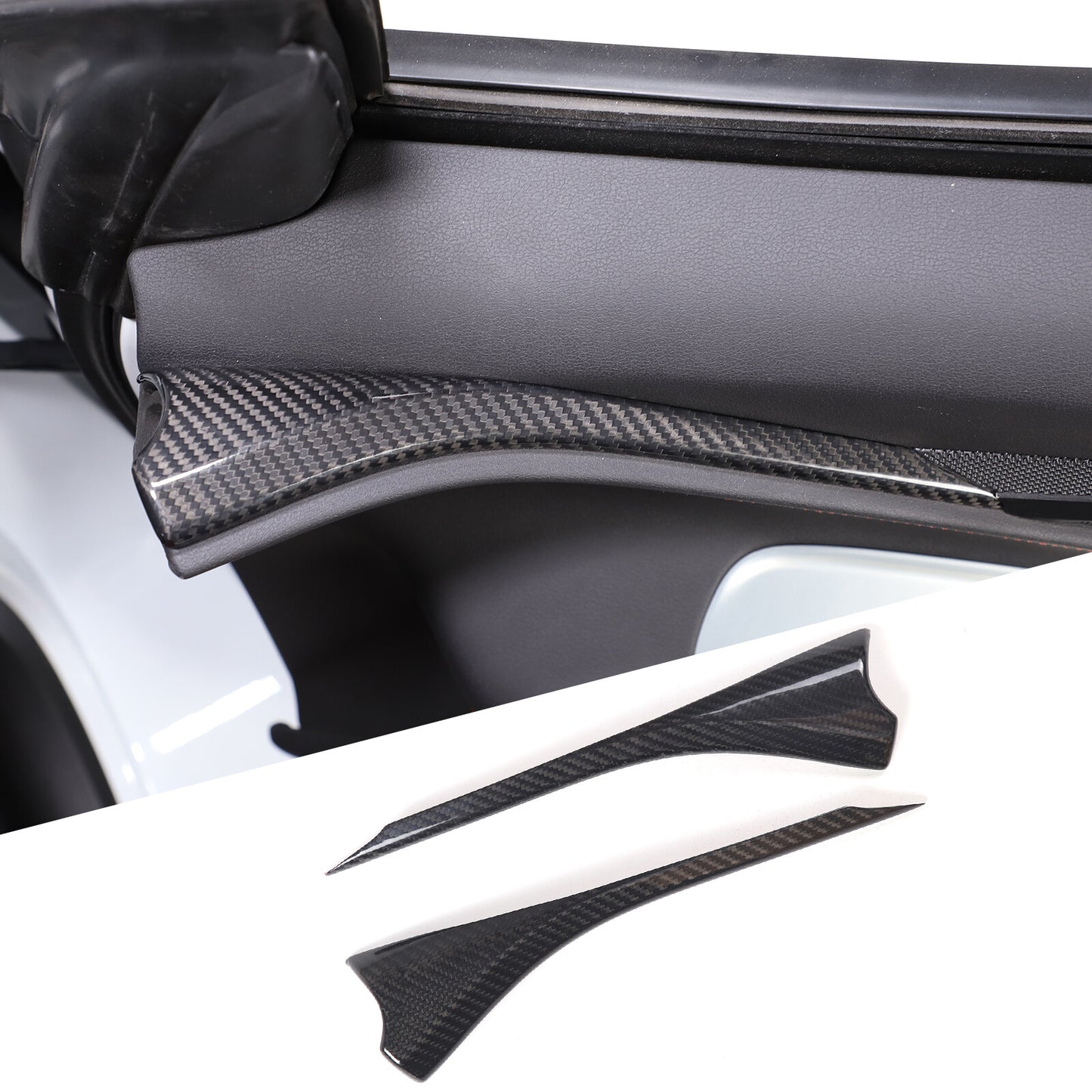carbon fiber interior door trim covers for Corvette C8 2020-23 n