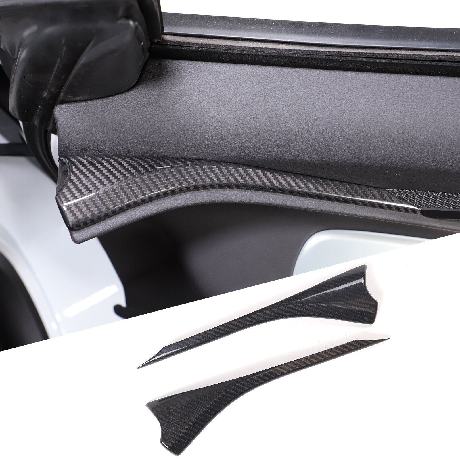 carbon fiber interior door trim covers for Corvette C8 2020-23 n