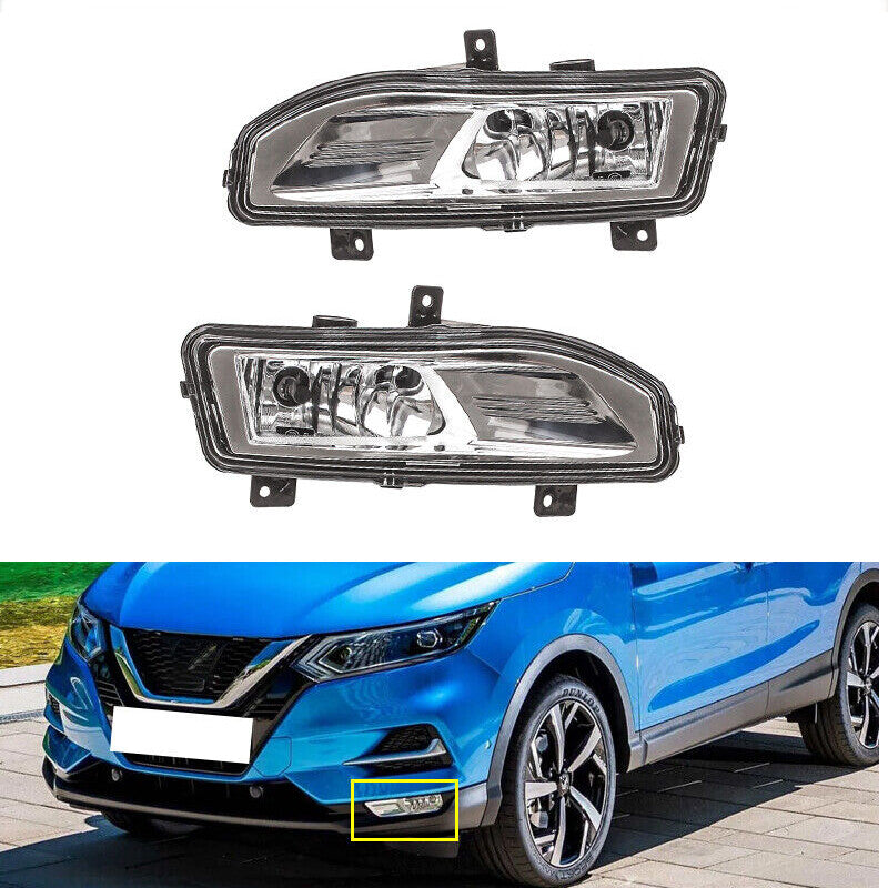 1 Pair Fog Lights Headlight Driving Lamp Running For Qashqai 2018-2020 v